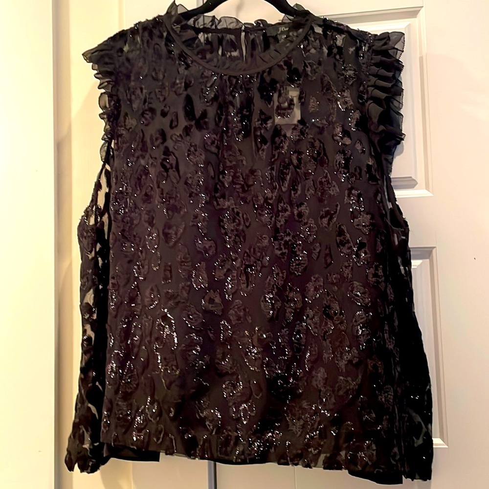 NWT jcrew velvet burn out blouse